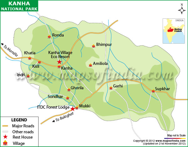 Map of Kanha National Park
