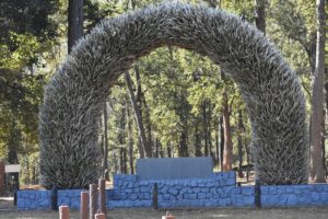 Gate of Kanha Range Made of Fallen Antlers
